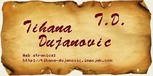 Tihana Dujanović vizit kartica
